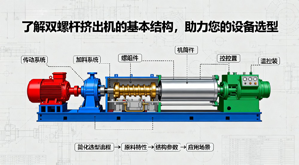 了解雙螺桿擠出機(jī)的基本結(jié)構(gòu)，助力您的設(shè)備選型