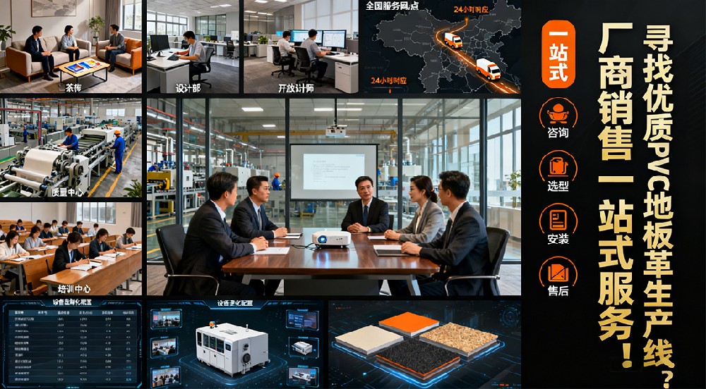 尋找優(yōu)質PVC地板革生產(chǎn)線？廠商銷售一站式服務！